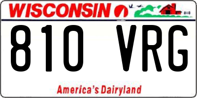 WI license plate 810VRG