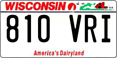 WI license plate 810VRI