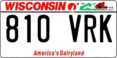 WI license plate 810VRK