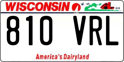 WI license plate 810VRL
