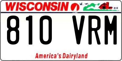 WI license plate 810VRM