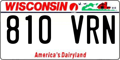 WI license plate 810VRN