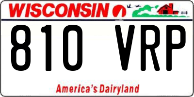 WI license plate 810VRP
