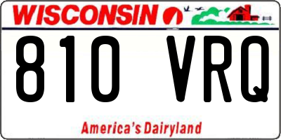 WI license plate 810VRQ