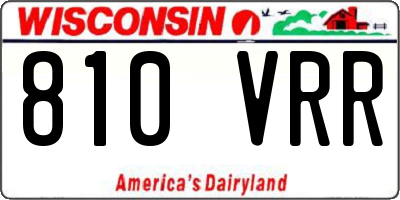 WI license plate 810VRR