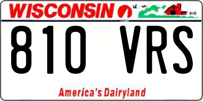 WI license plate 810VRS