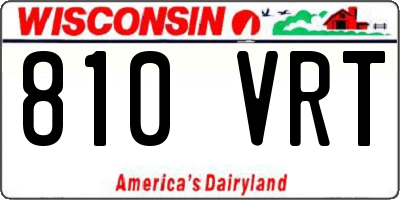 WI license plate 810VRT