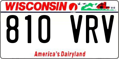 WI license plate 810VRV