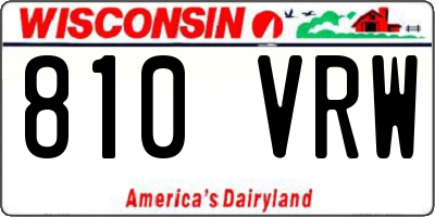 WI license plate 810VRW