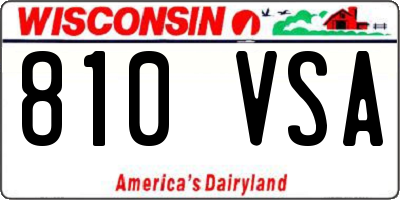 WI license plate 810VSA