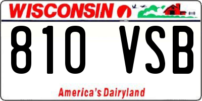 WI license plate 810VSB