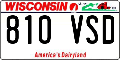 WI license plate 810VSD