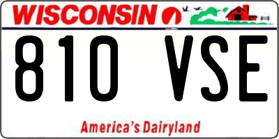 WI license plate 810VSE