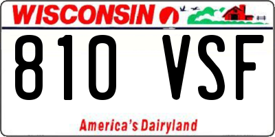 WI license plate 810VSF