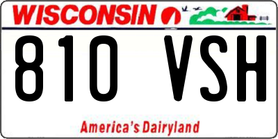 WI license plate 810VSH