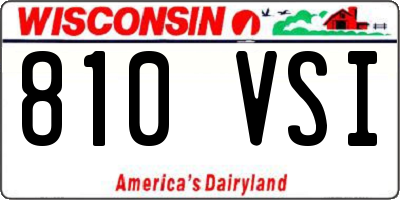 WI license plate 810VSI