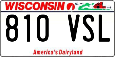 WI license plate 810VSL