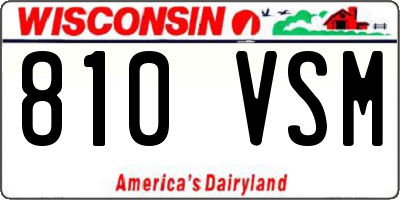 WI license plate 810VSM
