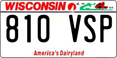 WI license plate 810VSP