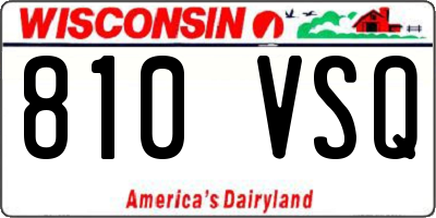 WI license plate 810VSQ