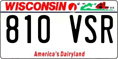 WI license plate 810VSR