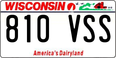 WI license plate 810VSS