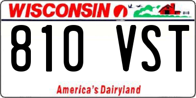 WI license plate 810VST