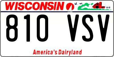 WI license plate 810VSV