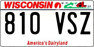 WI license plate 810VSZ
