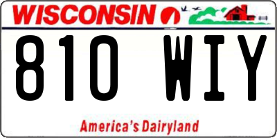 WI license plate 810WIY