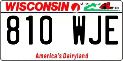 WI license plate 810WJE