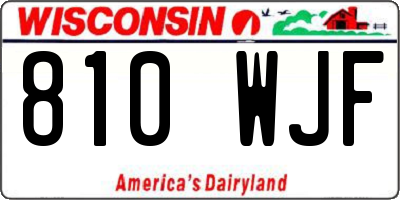 WI license plate 810WJF