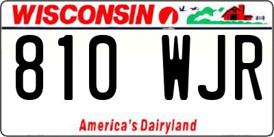 WI license plate 810WJR