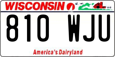 WI license plate 810WJU