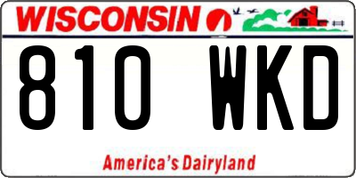 WI license plate 810WKD