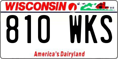 WI license plate 810WKS