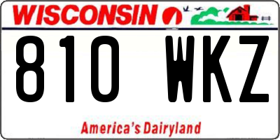 WI license plate 810WKZ