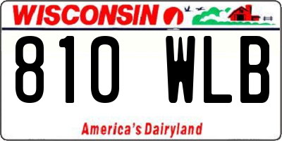 WI license plate 810WLB