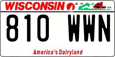 WI license plate 810WWN