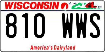 WI license plate 810WWS