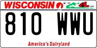WI license plate 810WWU