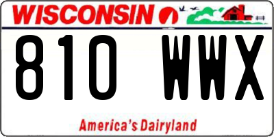WI license plate 810WWX