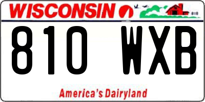 WI license plate 810WXB