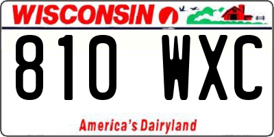 WI license plate 810WXC