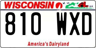 WI license plate 810WXD