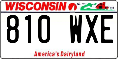 WI license plate 810WXE