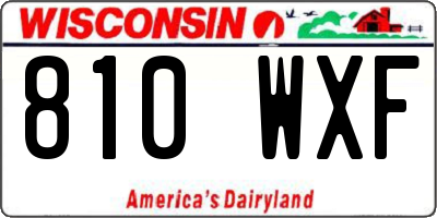 WI license plate 810WXF