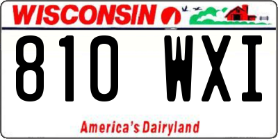 WI license plate 810WXI