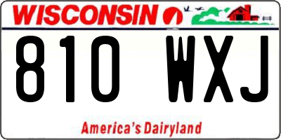 WI license plate 810WXJ