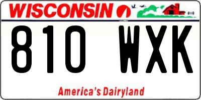 WI license plate 810WXK
